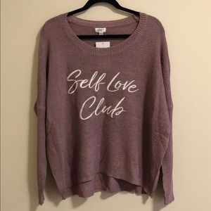 Summer & Rose Self Love Club Dolman Sweater